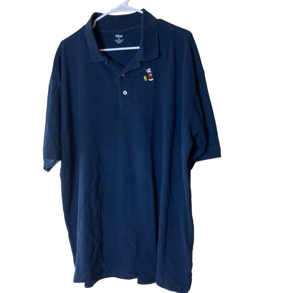 Disney Store Mens Navy Polo Shirt‎ with Mickey Embroidered Figure Size XL